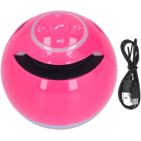 Enceinte Bluetooth A18 avec Subwoofer Sans Fil, Haut-parleurs Stéréo Portatifs et Éclairage LED Rouge