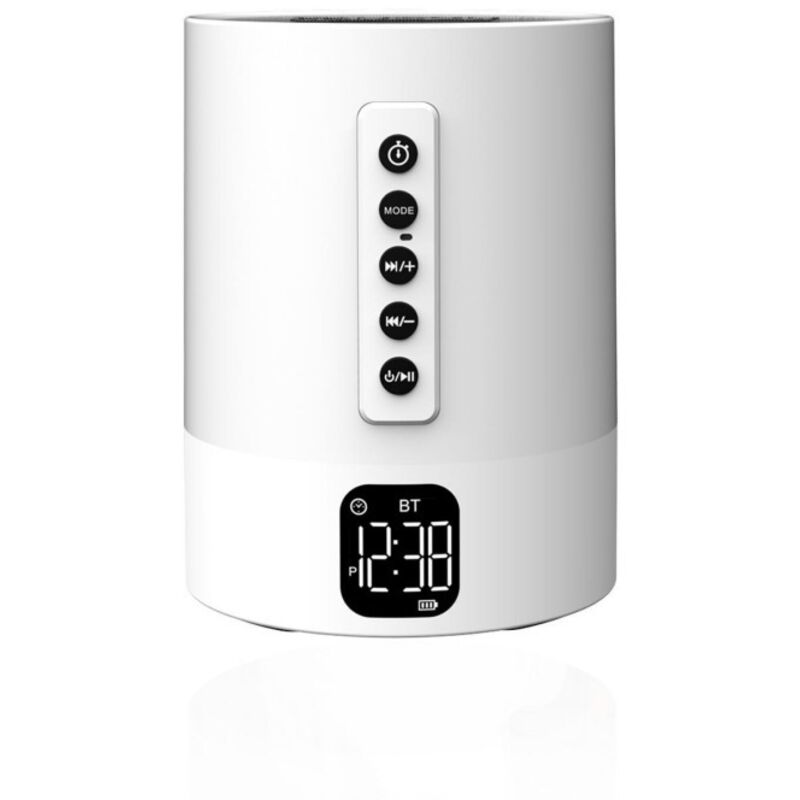 Enceinte Bluetooth avec réveil lumineux et éclairage tactile réglable