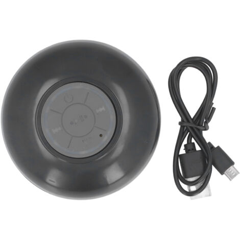 Enceinte Bluetooth Étanche IPX4 avec Ventouse, Haut-parleur Portable à LED pour Salle de Bain, Cuisine et Bureau