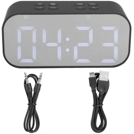 Enceinte Bluetooth Extérieure AEC BT501 - Haut-parleur Musical avec Horloge Alarme, Bluetooth 5.0, Noir