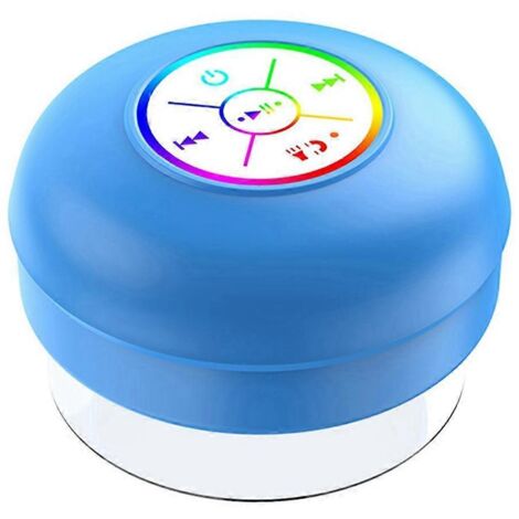 Enceinte Bluetooth LED lumineuse et colorée, petite enceinte bleue
