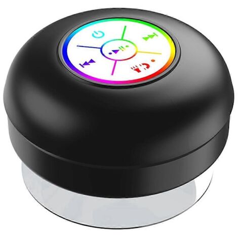 Enceinte Bluetooth LED lumineuse et colorée, petite enceinte noire