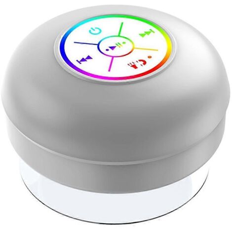 Enceinte Bluetooth LED lumineuse multicolore petite enceinte grise