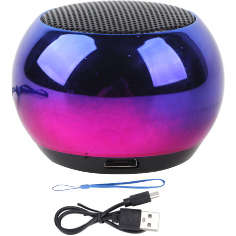 Enceinte Bluetooth Mini Portable, Haut-parleur Sans Fil en Acier avec Finition Dégradée Électroplaqué
