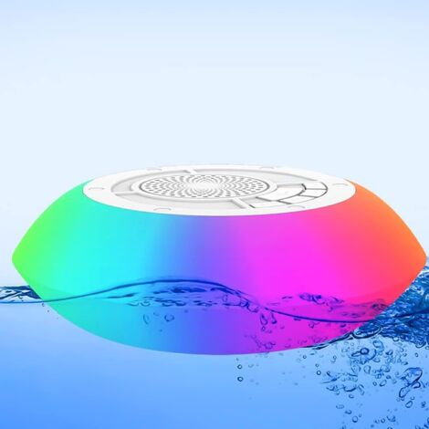 Enceinte Bluetooth portable (16,2 x 16,2 x 5,4 cm), étanche et sans fil