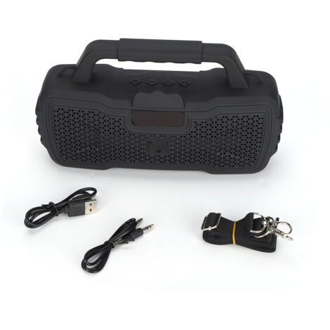 Enceinte Bluetooth Portable AK‑355 avec Éclairage LED, Radio FM et Haut-parleur Extérieur Sans Fil