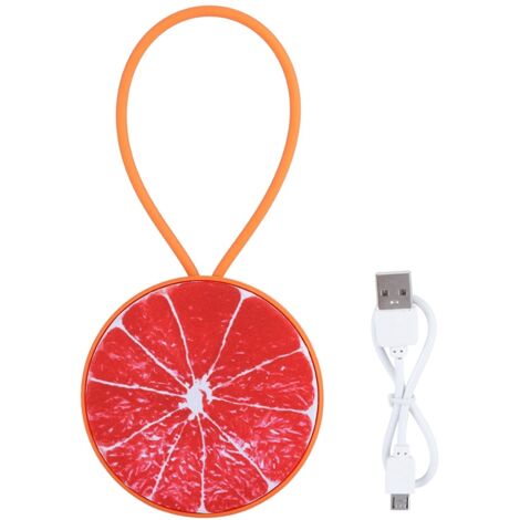 Enceinte Bluetooth Portable en Forme de Fruit, Lecteur USB Stéréo 3D pour Extérieur - Design Pomelo Miel