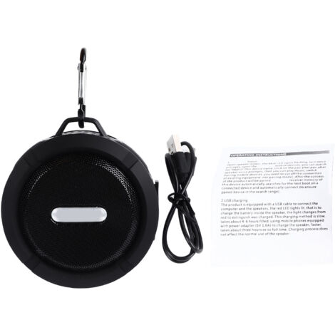 Enceinte Bluetooth Portable Mini, IPX7 Étanche, Haut-parleur Compact pour Extérieur, Voiture et Fêtes, Noir