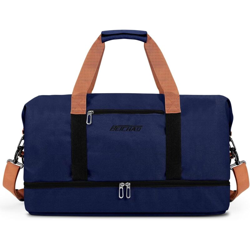 Sac de Weekend Homme Imperméable, 32,2 L, Sac de Sport de Voyage Homme Imperméable, Sacs de Week-End Grand avec Compartiment à Chaussures, Poche