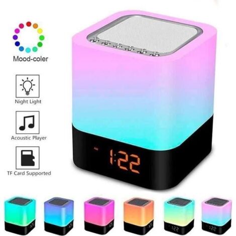 Enceinte Bluetooth Portable - SWONUK - Haut-parleurs Bluetooth avec Radio FM - 7 Lumières - Rechargeable USB