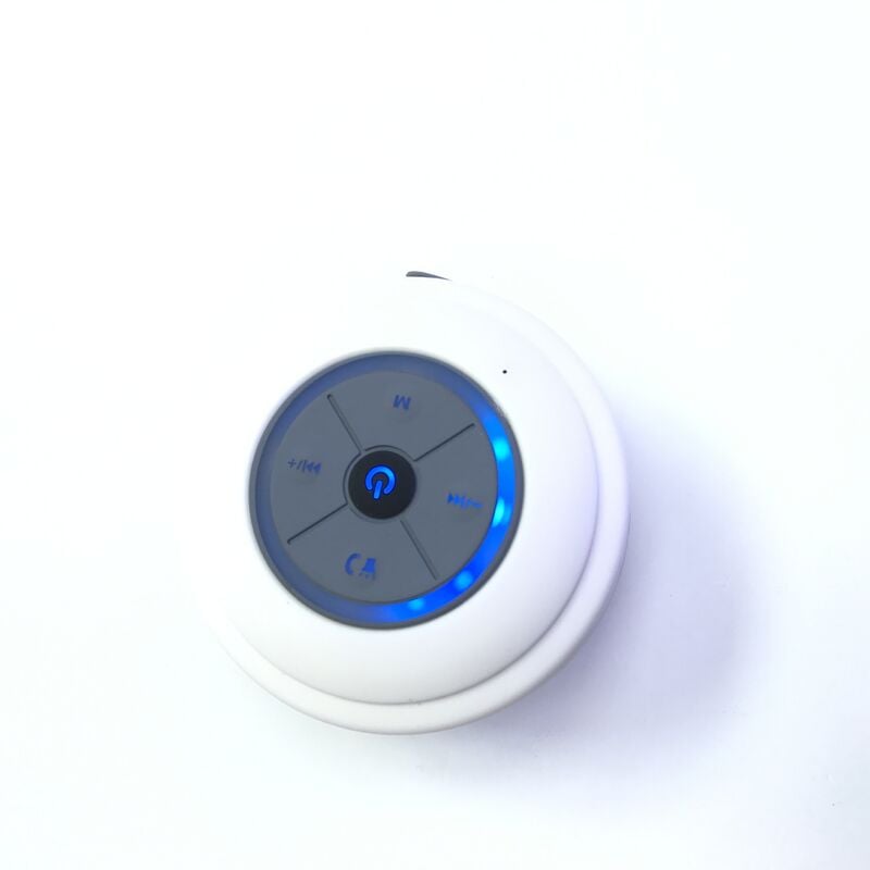 LEICKE Enceinte Bluetooth Portable Étanche Haut Parleur de Douche sans Fil  Haute stéréo LED Lumière Ventouse puissante, Stéréo, Radio FM Mic Intégré