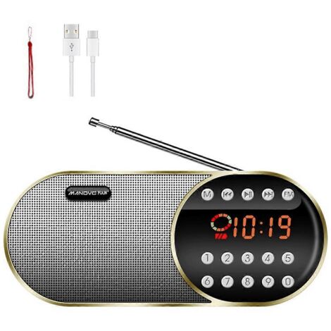 Enceinte Bluetooth portable Walkman avec radio FM MANOVO, B--
