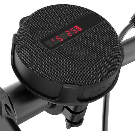 Enceinte Bluetooth pour vélo, enceinte portable Inwa, indicateur de batterie et micro intégré, étanche à l'eau et à la poussière pour le vélo, la douche, la plage et la randonnée.