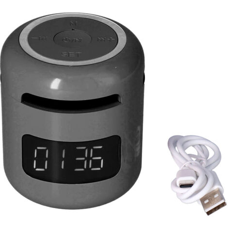 Enceinte Bluetooth Radio Réveil JM01 Multifonction Portable avec Écran LED Réglable