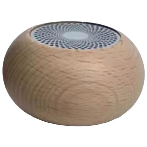 Enceinte Bluetooth rétro en bois massif portable avec mini caisson de basses - Marron