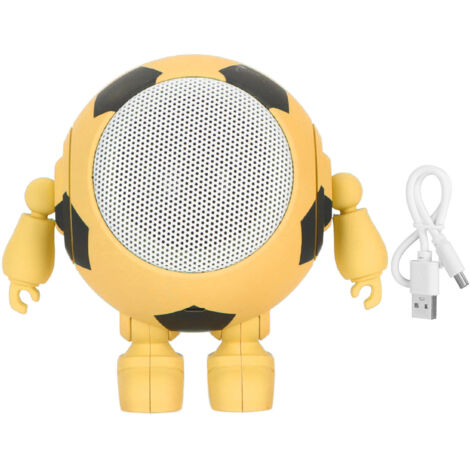 Enceinte Bluetooth Stéréo Portable, Connexion Série Sans Fil, Haut-Parleur Compact pour Fêtes à Domicile en Jaune