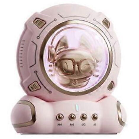 Enceinte Bluetooth veilleuse, enceinte portable au son clair et décorative, mignonne, rose, pour la maison, la chambre, la voiture ou le bureau.