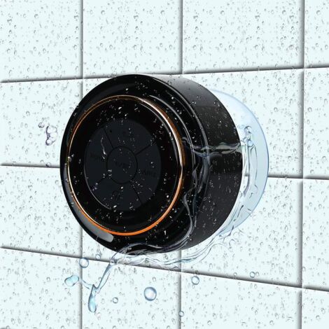 Enceinte de douche Bluetooth étanche pour les voyages en camping-car - Compatible avec tous les appareils Bluetooth, y compris Samsung, PC et iPhone