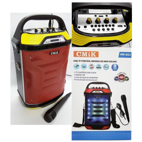 Enceinte Hifi Portable Bluetooth Avec Microphone Et Télécommande Mp3 Usb