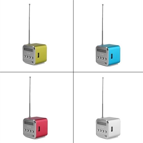 Enceinte Portable Mini avec USB, Lecteur MP3/4, Radio FM Stéréo, Compatible Carte SD/TF et USB 2.0