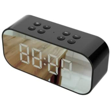 Enceinte portable sans fil Bluetooth, enceinte colonne, caisson de basses, boîte à musique, réveil avec fonction snooze