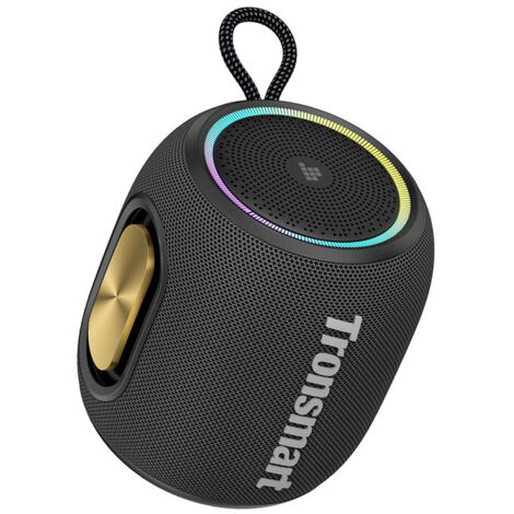 Enceinte Portable Tronsmart T8 Mini - Son 360° & Basses Puissantes - Autonomie 20h - Étanche IPX7 - Éclairage RGB Personnalisable - Compacte