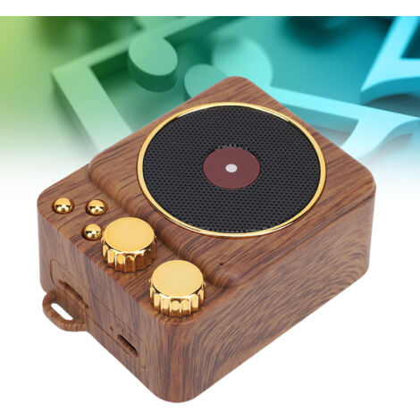 Enceinte Retro Bluetooth 5.0 Portable Magnétique - Bois/Métal - 5W - 4-6H