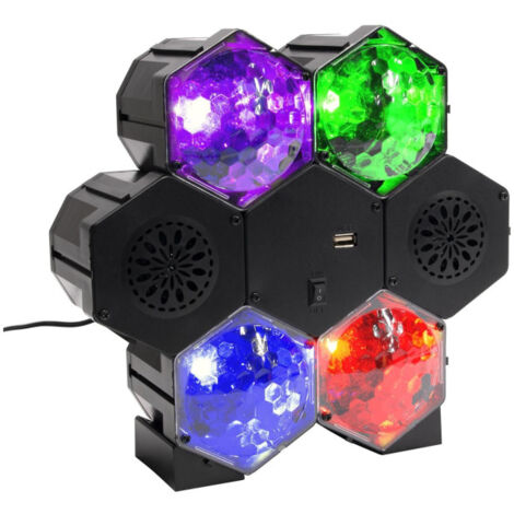 Enceinte Sans Fil & Projecteur "Disco" 25cm Noir