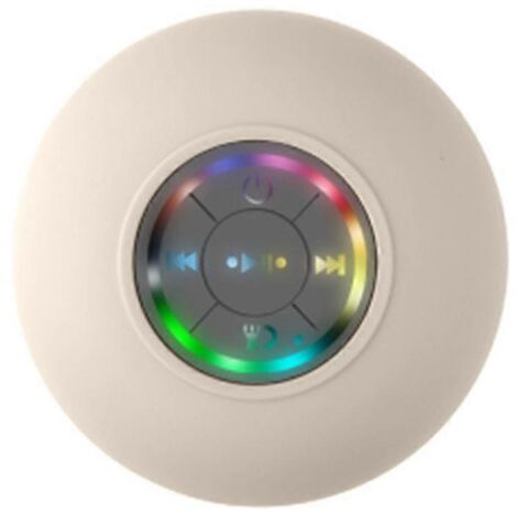 Enceintes sans fil pour salle de bain avec éclairage RGB, barre de son mains libres, compatible avec téléphone et douche.