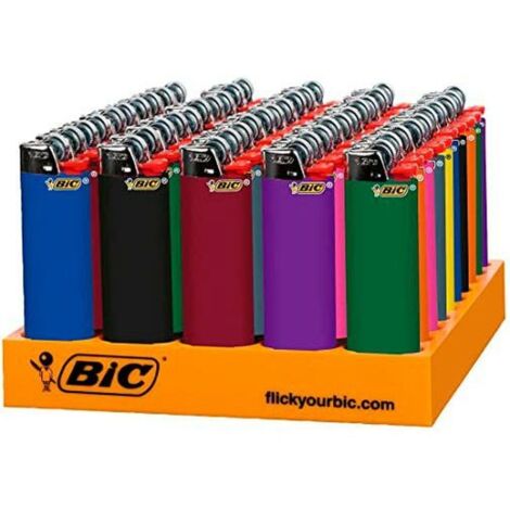 Encendedor bic maxi j26 expositor de 50 unidades colores surtidos