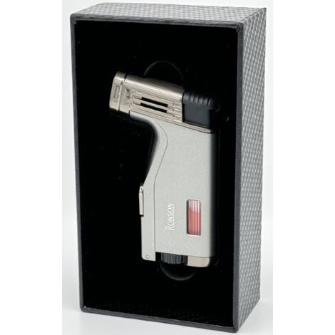 Encendedor de 2 chorros RONSON BREEZE GL120 GREY con perforador