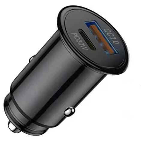 Encendedor de cigarrillos, cargador de automóvil de 2 puertos de 48 W de carga rápida con USB C USB A para iPhone 15, 14, 13, 12, 11 Pro Max, Mini Plus, Samsung S23, Huawei iPad, AirPods Switch y más.