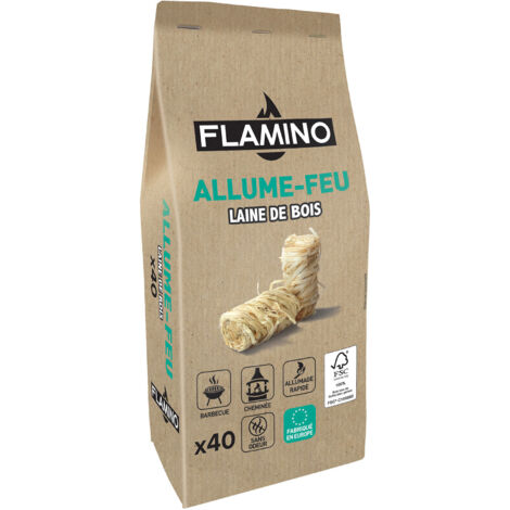 Encendedor de Madera de Lana 40 pcs FLAMINO