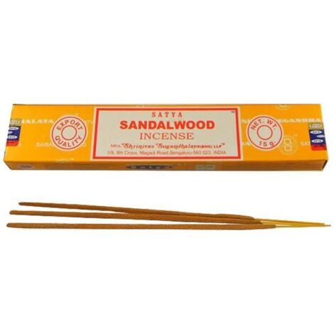 Encens - Nag Champa - Sandalwood - 15 bâtonnets - 15 grammes - Mixte