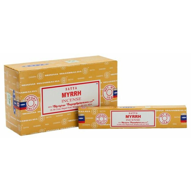 Phoenix Import - Encens Satya Myrrhe - 12 boites de 15 grammes