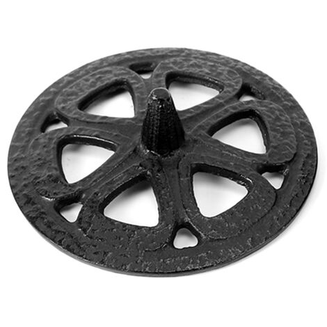 Encensoir en Lotus en Fer Forgé pour Encens et Cônes, Noir, Aromathérapie et Décor d'Intérieur