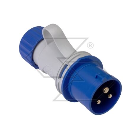 Enchufe 2 polos + tierra 16A 220V CEE IP44 IMQ aprobado
