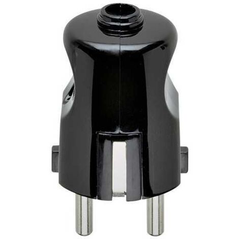Enchufe 2P+T 16A Macho Axial Negro