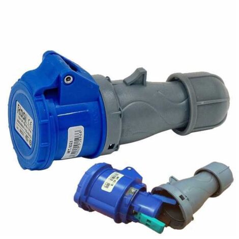 Enchufe CEE 2Pt IP44 Conexión Rápida Rosa