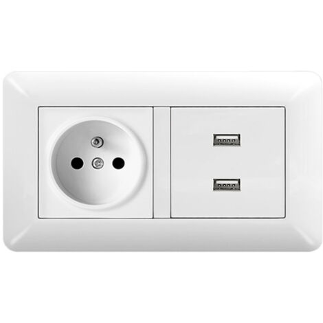 Enchufe con 2 Puertos USB – Toma Empotrable USB