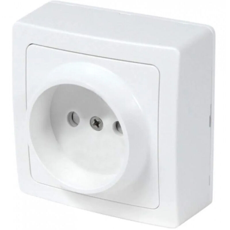 

Debflex - Enchufe de bloque sin tierra montado en la superficie 2p 16A
