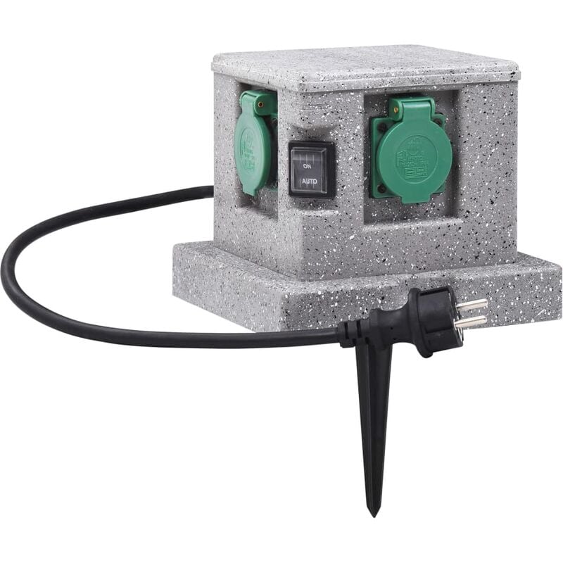 

Enchufe de jardín con sensor de ocaso plástico