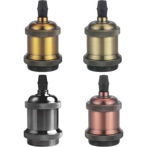 Enchufe de lámpara ZOLGINAH Vintage E27, lámpara colgante retro Edison, adaptador de cerámica sólida, enchufe de mezcla de 4 piezas