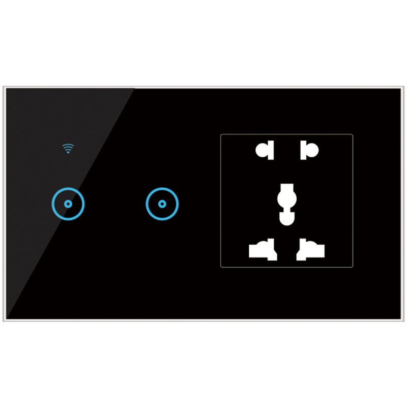 

Enchufe de pared inteligente con Wi-Fi de 95-250 V con interruptor de luz tactil de 2 bandas Smart Life APP Control remoto, control de voz, control