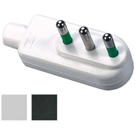 Enchufe de pared plano 16A+T Negro 80041 Fme