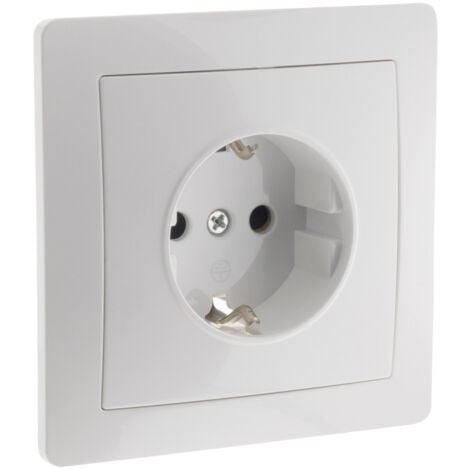 Enchufe de superficie Schuko - Blanco - Orys - Zenitech