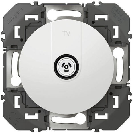 Enchufe de televisión simple con estrella blindada Dooxie - Blanco