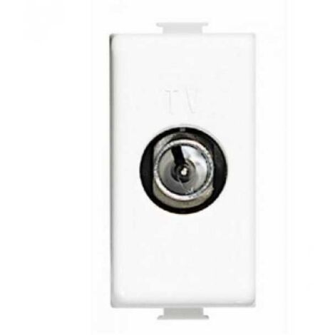 Enchufe de TV coaxial directo y derivado blanco Am5173D Matix