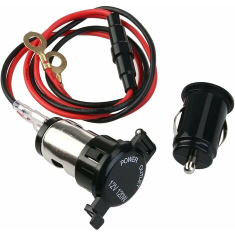 Enchufe del encendedor de cigarrillos de la motocicleta del coche del cargador del coche del cortocircuito del doble USB de GroupM con la longitud del cable de los 60CM