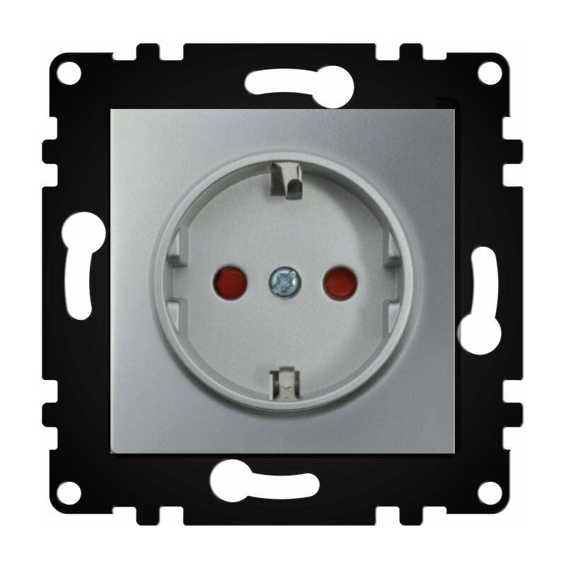 

Iluminashop - Enchufe Empotrable Tipo F Schuko Gris 16A IP20 Serie wLux Gris
